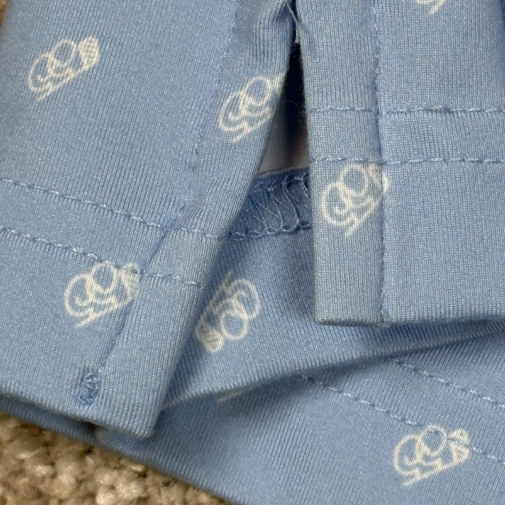 Good Good 1/4 Zip Golf Club Long Sleeved Blue Cream Logo Stretch Mens XXL 2XL - Picture 4 of 11